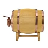 FOLOSAFENAR 1,5 l Whiskeyfass, Weinfass aus Holz Schönes Aussehen 17 x 13 x 13 cm Zunehmende Farbe für Bier für Spirituosen