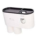 Alipis 1 Set Zahnbürstenhalter Mit Zahnpastapresse Automatischer Zahnbürstenwandbecherhalter Elektrischer Zahnbürstenwandzahnbürstenständer Zahnbürstenorganisatoren Hängende