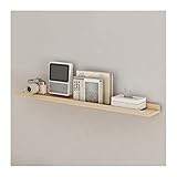 LXBAMKEA Hölzern Schwebende Regale, Modern Leiste Mit Lippe Zur Aufbewahrung, Bilderbuch Anzeige Gestelle, Heim Wohnzimmer, Schlafzimmer, Küche, Arbeitszimmer, Büro Dekor Wandregal (Color : Wood Colo
