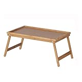 DJY-JY Computertisch kann angehoben werden, Computer-Tablett, Klappbett, aus karbonisiertem Bambus, 50 x 30,5 x 23 cm, Holzfarbe