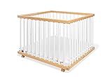 PINOLINO 162462 Laufgitter 'Lexus' groß, faltbar, weiß/natur, weiß, 1 stück