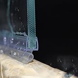 6/8/10/12 mm Duschwand-Dichtungsstreifen, PVC, rahmenlose Glastür, Unterseite, Dichtungsstreifen, fegen, kleberfrei, Badezimmer-Hardware, 12 mm Glas, 4 Stück x 50 cm