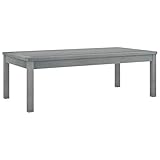 BULANED Couchtisch, Wohnzimmertisch, Sofatisch, Coffee Table, Living Room Table, Beistelltisch, Teetisch, Cauchtisch, Ouchtisch, 100x50x33 cm Grau Massivholz Akazie