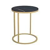 Marmor -endtisch, Stilvoller Sofa Beistelltisch Rundem Telefontisch Kleiner Platz, Eleganter, Aber Praktischer 45d X 45w X 55h cm(Size:45 * 45 * 55CM,Color:G)