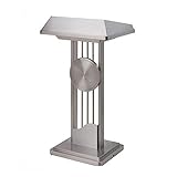 RENLXFI Rednerpult Stehpult Podium Podium für Kirche, Edelstahl Rednerpult Podium Stand für Restaurants Hochzeiten, Büro und Klassenzimmer, Moderne Barkeeper Station (Color : C)