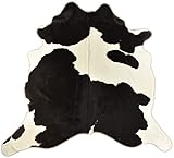 Generisch KUHFELL STIERFELL SCHWARZ Weiss ca. 240 x 200 cm XL RINDERFELL Fell Teppich VON KUHFELLE online