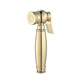 HAUSELIEBE Hoher Druck Bidet Handbrause Sprayer Gebürstetes Gold Bidet Brause Sprayer Messing Waschbeckenbrause, Einfach Zu Bedienen