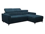 Mirjan24 Ecksofa Kiarge Premium mit Bettkasten, Einstellbare Kopfstützen, Sofa mit Schlaffunktion, Polsterecke, L-Form Couch, Eckcouch für Wohnzimmer, Wohnlandschaft (Poso 05, Seite: Rechts - 2r+LC)