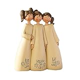 Engel Figur, 3 Schwester Schutzengel Figur Freund Engel Deko für Geburtstag Home Decor (Typ B)