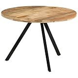 vidaXL Esstisch Rund Küchentisch Tisch Speisetisch Esszimmertisch Holztisch für Restaurant Esszimmer Küche 110x75 cm Massivholz Mango