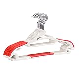 KIZQYN Wäscheständer Multifunktionsaufhänger mit Haken Mantel Garderobe Wäscheständer Kunststoff Rutschfester Aufhänger 5 Farbe optional Wäschespinne (Color : Rot)