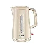 Bosch TWK3A017 Wasserkocher, Kunststoff, 5 Cups, Creme