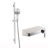 Badewanne/Wanne/Dusche Mischbatterie Dusche Badezimmer Einhebel-Wannenmischbatterie mit Duschaufsatz Wandmontage Badewannenarmatur Badezimmerarmaturen Mischbatterie-Chrome-A (Bath Taps Chrom