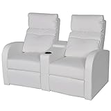 ZQQLVOO Relaxsessel 2-Sitzer Kunstleder Weiß, Loungesessel, Fernsehsessel Relaxsessel, Schreibtischstuhl, Stuhl für Schlafzimmer, Wohnzimmer, Arbeitszimmer, Büro