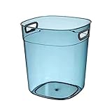 Eiseimer Blauer Eiskübel, Kunststoff-Champagnerkühler, dicke, durchsichtige Getränkewannen mit Griff, dicker Weinkühler-Eimer for Bar, Zuhause, Partys, for 2–4 Wein- oder Champagnerflaschen Eisbehälte