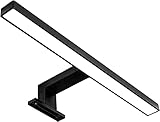 Light Galaxy. LED-Spiegelleuchte/Badleuchte/Schwarz/Neutralweiß / 30cm / 5W / 4000K / 550Lm / 230V /IP44