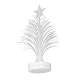 OSALADI 2 Stücke Farbwechsel Nachtlichter LED Nachtlicht Weihnachtsbaum Ornament LED Weihnachtslicht Glasfaser Weihnachtsbeleuchtung Geschenk Schmücken Dekorationen Faseroptik Lampe Weiß