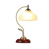 LSHTAR Retro-Dekoration Schreibtischlampe, E27 Glühbirne Nachttischlampe Landhaus Kreative Gebogene Leselampe Nachttischlampe