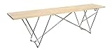 ASKON Kühnel Tapeziertisch Profi Holz, 80cm, Alu-Untergestellt, Flohmarkttisch, vielseitig verwendbar, 305 x 80 x 86 cm