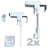 Brillant Universal Klemmträger für Doppelrollo Minirollo Duo Rollos ohne Bohren Fenster Balkon Tür 2 Stück Stabil innen Metal aussen Kunststoff verstellbar von 9-25 mm Fensterflügel