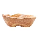 Alipis 1 Stück Massivholz-Obstteller Holztablett Vintage-Teller Snack-Tablett Spaghetti-Schalen Holz-Obstkorb Salatteller Kreative Wurzelhöhlenschüssel Kleinigkeiten