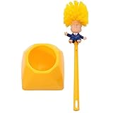 Toilettenbürste Klobürste Trump Kunststoff Toilettenbürstengarnitur mit langem Griff Toilettenbürste und Halterung Bad-WC Gelbe Toilettenbürste Tiefenreinigung Creative ( Color : Yellow , Größe : A )