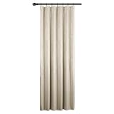 WOLTU Gardinen Blickdicht Thermovorhang Kälteschutz mit Kräuselband, 270g/m² Schwere Verdunklungsvorhänge Wärmeisolierende Vorhänge Damast Optik Wohnzimmer Schlafzimmer, 135x245cm Creme (1 Stück)