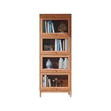 PEVSCO Bücherregale Bücherregal Glastür Bücherregal Locker Büro Studie Wohnzimmer Schlafzimmer Lagerschrank Bücherregal Bücherregal Standregal (Color : A, Size : 60cm)