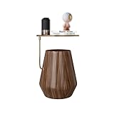 FIONEL Beistelltisch Couchtisch Modernes rundes kleines seitliches 2-lagiges Lagerregal Büro Wohnzimmer Dekor Couchtisch Schlafzimmer Nachttisch Edelstahl Regal Beistelltisch Kaffeetisch Nachttisch