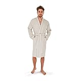 MÖVE Timeless Kimono Waffelpiquée in Gr. L aus 100% Baumwolle, Nature/Cashmere