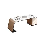 GRFIT Schreibtisch Moderne Neue Boss-Büroschreibtisch- und Stuhlkombination aus minimalistischem High-End-Computer-Eckschreibtisch mit Felsplatte PC Tisch (Color : Khaki, Size : Short Cabinet)