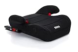 Fillikid Sitzerhöhung mit Isofix I Kindersitzerhöhung ECE-Gruppe 3 22-36 kg I Sitzkissen Kinder 7 bis 12 Jahre I Bezug abnehmbar & Waschbar I Autositz Kindersitz, Design:schwarz