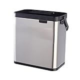 Abfalleimer 0.8 Gal / 3L Hängende Mülleimer mit Deckel for Küchenschrank Tür, Edelstahl-Mülleimer Kitchen Kompost-Bin for Arbeitsplatte oder unter Waschbecken mülleimer Müllbehälter