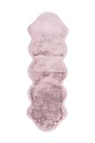 Qiyano Hochflor Teppich Rosa Fell-Form für Wohnzimmer aus Kunstfell weich Flauschteppich Fellimitat Flauschiger Soft Shaggy, Fellteppich (Imitat) Farbe: Rosa, Größe: 60 x 180 cm Sheepskin
