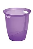 Durable Papierkorb Trend, mit Tragegriffen, 16 l, lila transparent, 1701710992