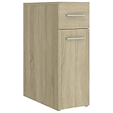 vidaXL Apothekerschrank Nischenschrank Nischenregal Miniregal Schrankchen Küchenschrank Standschrank Schrank Sonoma-Eiche 20x45,5x60cm Holzwerkstoff