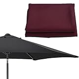 HCZION 300cm Ersatz Baldachin Für Sonnenschirm 6 Streben/8 Streben Terrassenschirm Ersatzbezug Tuch Ersatzabdeckung Sonnenschirm Bezug Polyester Ersatzstoff (Color : Burgundy, Size : 8 ribs-10ft/3m