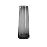 Dekorative Vase Grau Transparente Glasvase Haus Wohnzimmer Küche Schreibtisch Einfach Modern Licht Luxus Vase Dekoration Kleine Vase