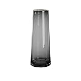 Dekorative Vase Grau Transparente Glasvase Haus Wohnzimmer Küche Schreibtisch Einfach Modern Licht Luxus Vase Dekoration Kleine Vase