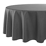 Delindo Lifestyle® Tischdecke Wien Home, Fleckschutz, anthrazit, 160x220 cm oval