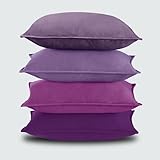 NOSTHEART Kissenbezug 40x40 Violett 4er Set Samt Kissenbezüge Kissenhülle Violett Farbverlauf sofakissen dekokissen Bezug mit Verstecktem Reißverschluss für Sofa Schlafzimmer Wohnzimmer Balkon Büro