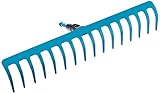 Gardena combisystem-Rechen: Breite Harke mit 16 Zinken, ideales Gartenzubehör zum Rechen, Unkrautentfernen und zur Bodenbearbeitung, Arbeitsbreite 41 cm, passend zu allen cs-Stielen, Standard