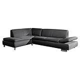 Max Winzer Ecksofa Links mit Sofa 2,5-Sitzer rechts Terrence Flachgewebe (Leinenoptik) anthrazit