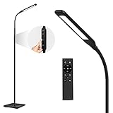 LASTAR LED Stehlampe, 550 Lumen Stehlampe mit einstellbarer 3000K-6500K Farbtemperatur & 5 Helligkeitsstufen, 1H Timer & Memory Funktion Stehlampen mit Fernbedienung und Touch Control für Wohnzimmer