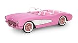 BARBIE Corvette - Kaugummipinkes Cabrio, Platz für 4 Puppen, öffnende Türen, drehbares Lenkrad, Retro-Lackierung, Luxus-Interieur, für Sammler, HPK02