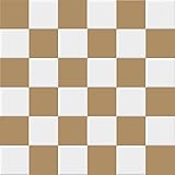 Indigos Fliesenaufkleber Fliesen glänzend - Hellbraun - 33x33cm - Wandfliese Aufkleber - Klebefliesen für Wand - Stickerfliesen Küche, Bad, WC, Bordüre Fliesenspiegel renovieren überkleben