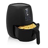 Eden Heißluftfritteuse mit 3,5 Liter, Digitalem Display, 8 Programme, 1500 Watt, Ohne Öl, Air Fryer - Airfryer ED-7005