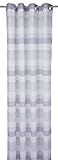 TOM TAILOR T-Simple Stripes Ösenschal, Polyester, weiß/blau, 245 cm x 140 cm