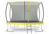 Zero Gravity Trampolin Outdoor oval, TÜV-geprüft, Komplettset inkl. Leiter, Aufbauvideo, MAße 366x244cm, Outdoor Trampolin für Kinder & Erwachsene mit innenliegendem Sicherheitsnetz