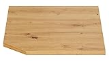 Mirjan24 Arbeitsplatten Küche Retroline, Vielzahl von Größen, Farbe: Eiche Artisan, Küchenarbeitsplatten, Laminatplatte, Matt, Höhe: 38 mm, Tiefe: 60 cm (Linke Platte, Länge: 40 cm)